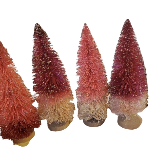 Vintage pink ombre bottle brush trees - Picture 7 of 11